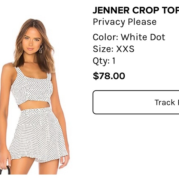 Privacy Please Polka dot crop top short set - Picture 5 of 11